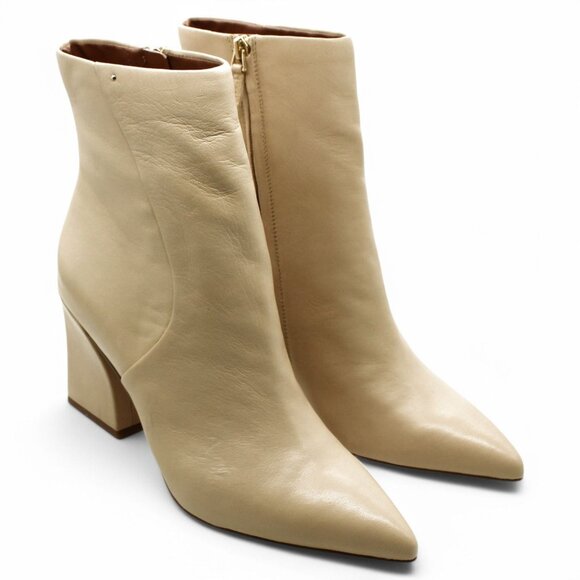 Franco Sarto Womens Vesi Leather Ankle Booties - Picture 1 of 8